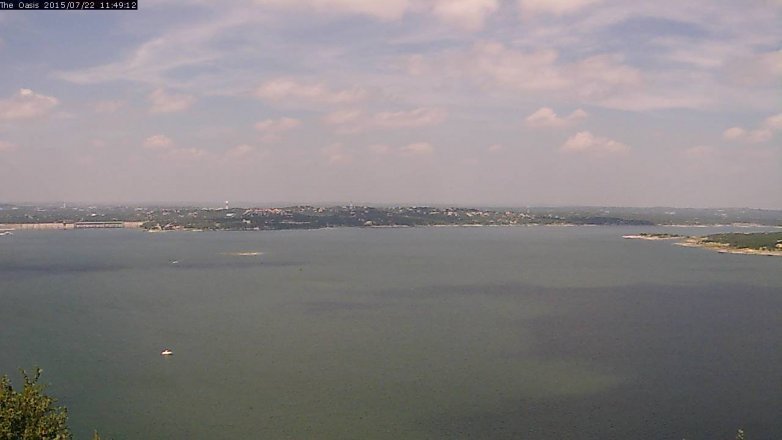 Lake Travis webcam, July 22, 2015 10:55 AM CT