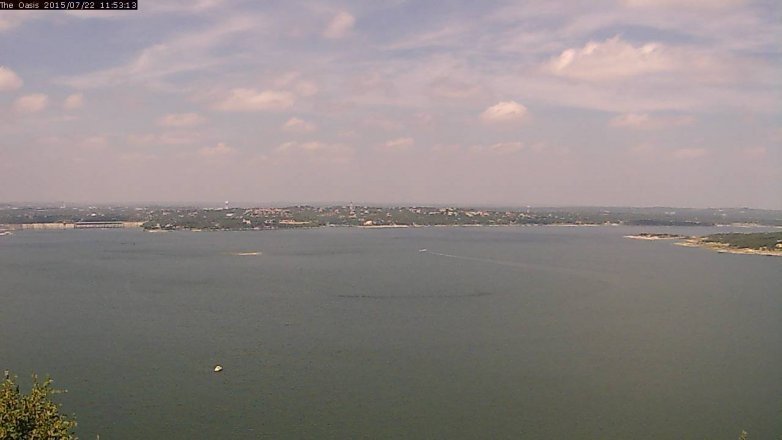 Lake Travis webcam, July 22, 2015 11:00 AM CT