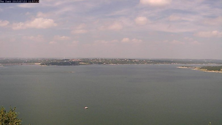 Lake Travis webcam, July 22, 2015 11:05 AM CT