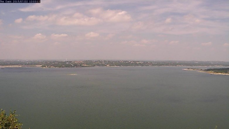 Lake Travis webcam, July 22, 2015 11:10 AM CT