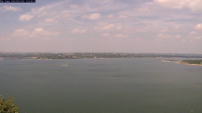 Lake Travis webcam, July 22, 2015 11:25 AM CT