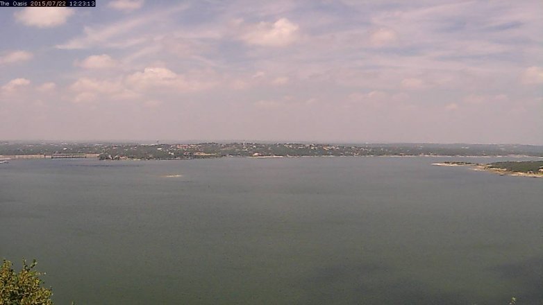 Lake Travis webcam, July 22, 2015 11:30 AM CT
