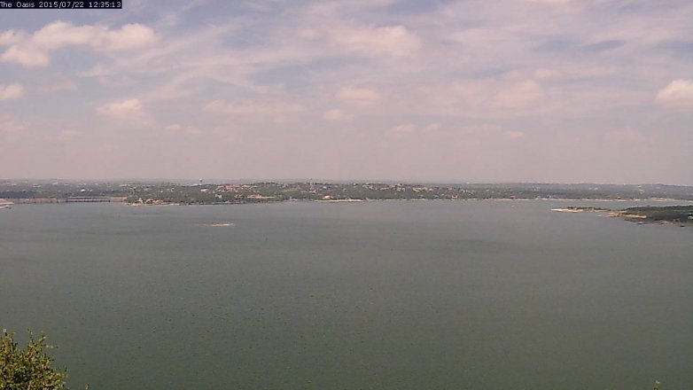 Lake Travis webcam, July 22, 2015 11:40 AM CT