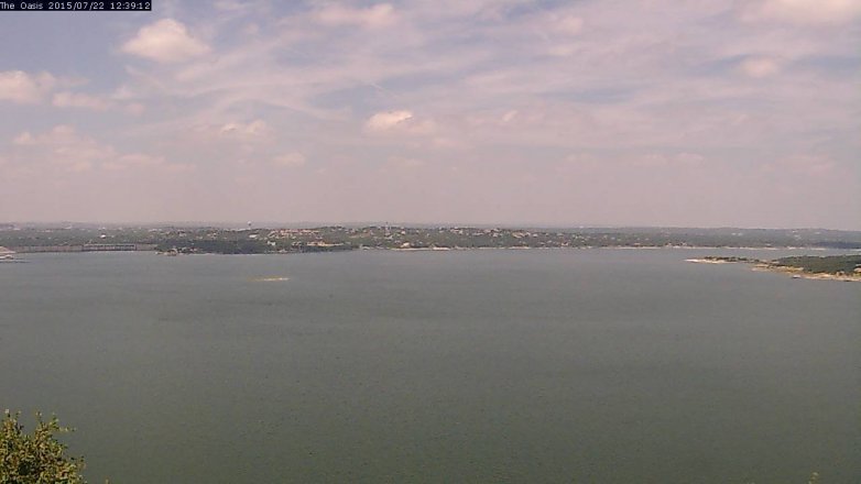 Lake Travis webcam, July 22, 2015 11:45 AM CT