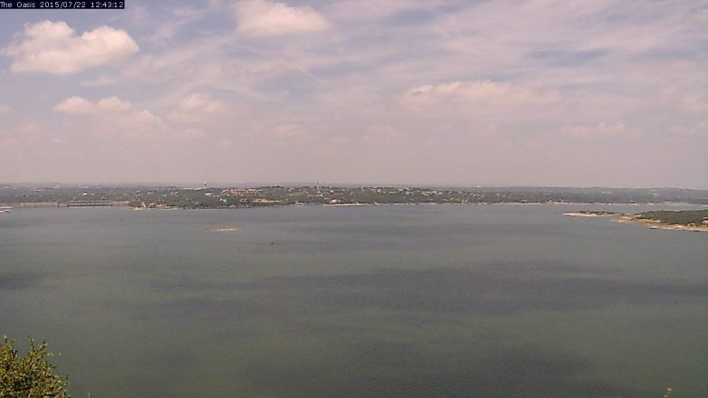 Lake Travis webcam, July 22, 2015 11:50 AM CT