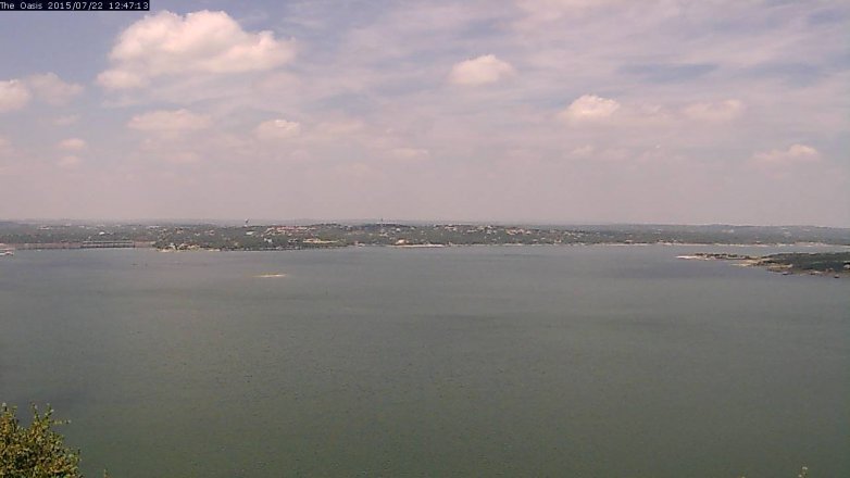 Lake Travis webcam, July 22, 2015 11:55 AM CT