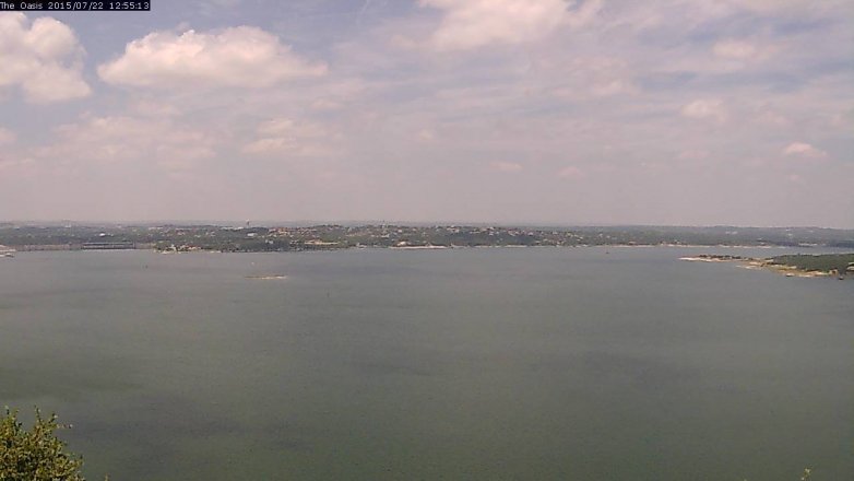 Lake Travis webcam, July 22, 2015 12:05 PM CT
