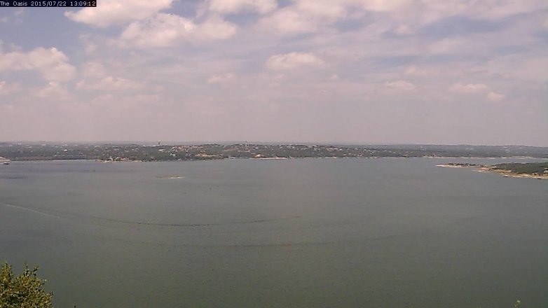 Lake Travis webcam, July 22, 2015 12:15 PM CT