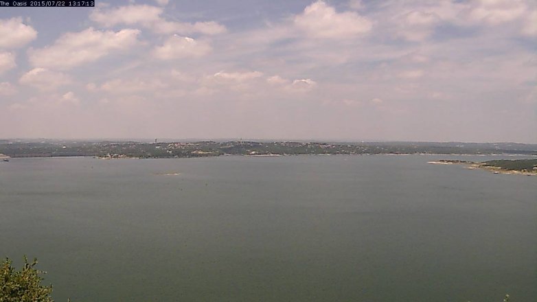 Lake Travis webcam, July 22, 2015 12:25 PM CT