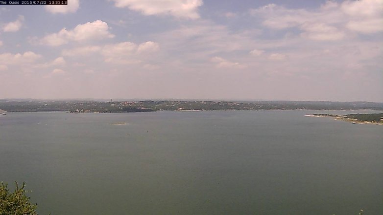 Lake Travis webcam, July 22, 2015 12:40 PM CT