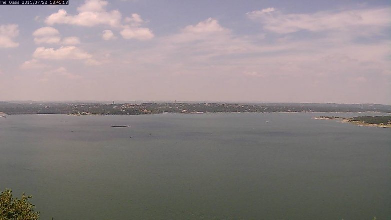 Lake Travis webcam, July 22, 2015 12:45 PM CT