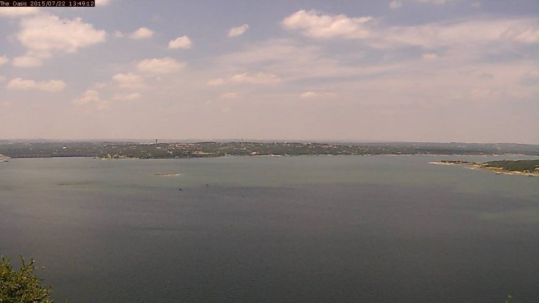 Lake Travis webcam, July 22, 2015 12:55 PM CT