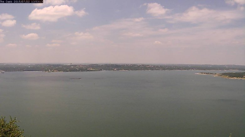 Lake Travis webcam, July 22, 2015 1:00 PM CT