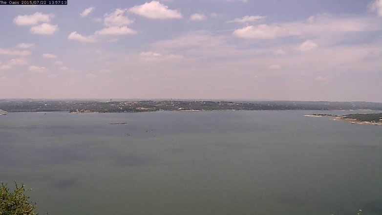 Lake Travis webcam, July 22, 2015 1:05 PM CT