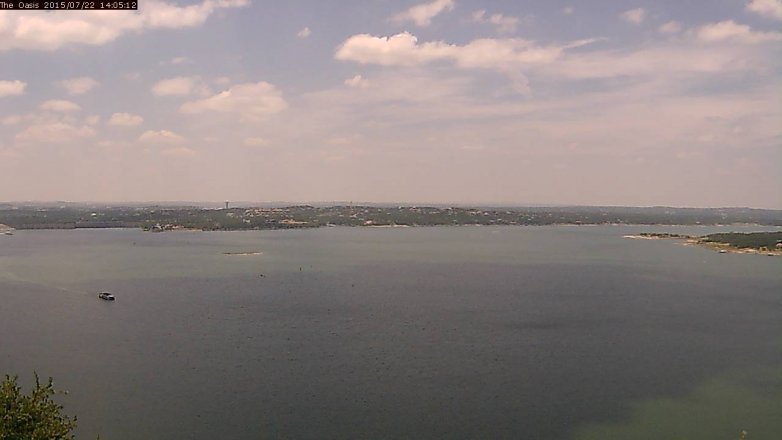 Lake Travis webcam, July 22, 2015 1:10 PM CT
