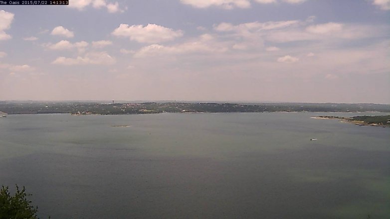 Lake Travis webcam, July 22, 2015 1:20 PM CT