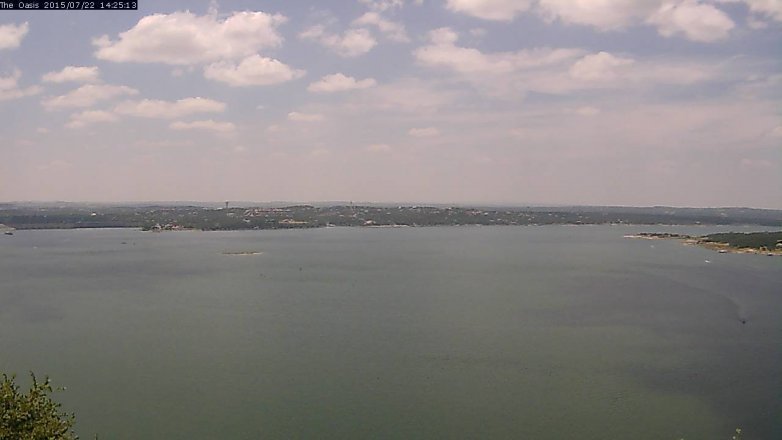 Lake Travis webcam, July 22, 2015 1:30 PM CT