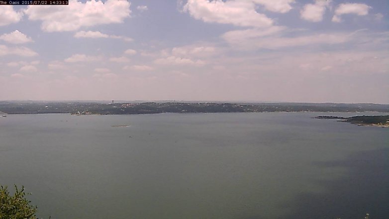 Lake Travis webcam, July 22, 2015 1:40 PM CT