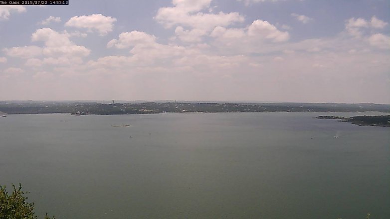 Lake Travis webcam, July 22, 2015 2:00 PM CT
