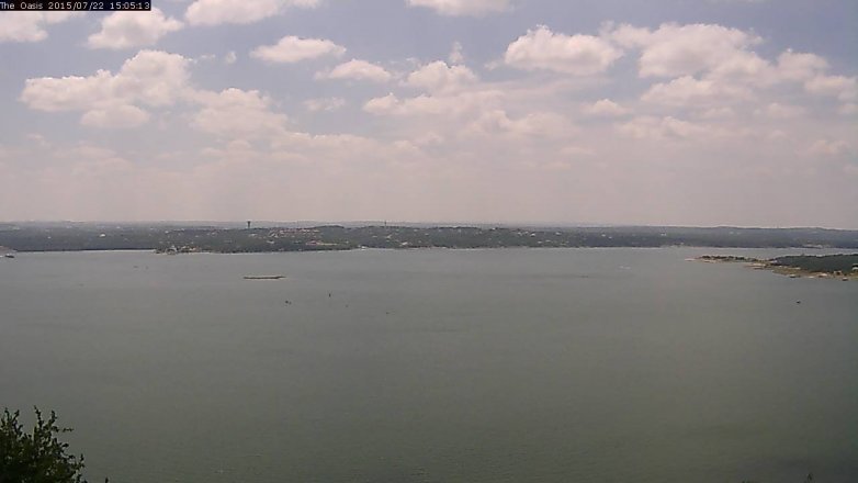 Lake Travis webcam, July 22, 2015 2:10 PM CT