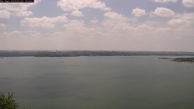 Lake Travis webcam, July 22, 2015 2:15 PM CT