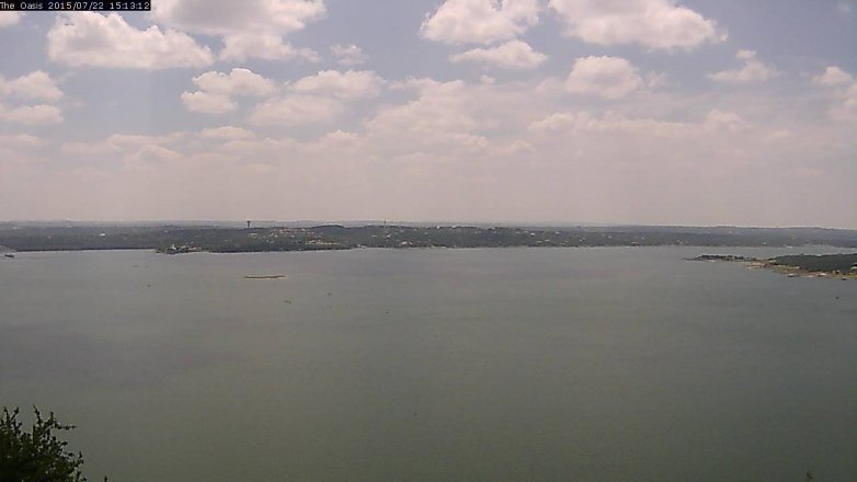 Lake Travis webcam, July 22, 2015 2:20 PM CT