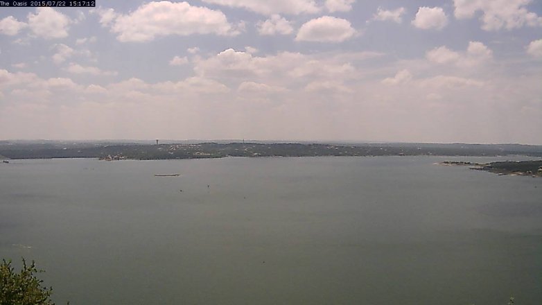 Lake Travis webcam, July 22, 2015 2:25 PM CT