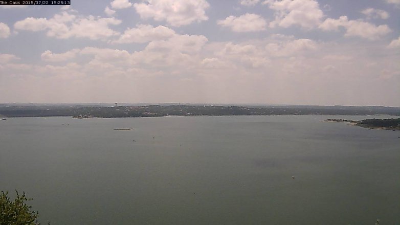 Lake Travis webcam, July 22, 2015 2:30 PM CT
