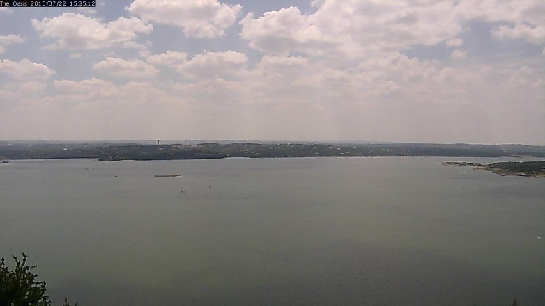 Lake Travis webcam, July 22, 2015 2:40 PM CT
