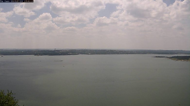 Lake Travis webcam, July 22, 2015 2:50 PM CT