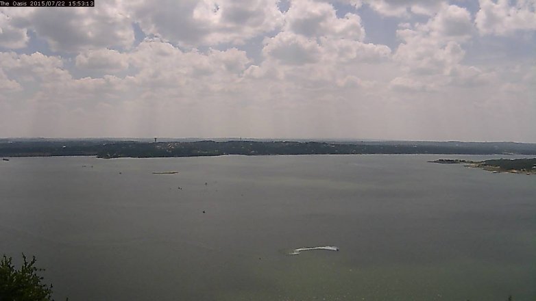 Lake Travis webcam, July 22, 2015 3:00 PM CT