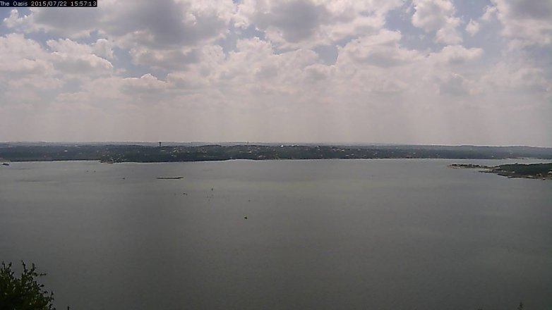 Lake Travis webcam, July 22, 2015 3:05 PM CT