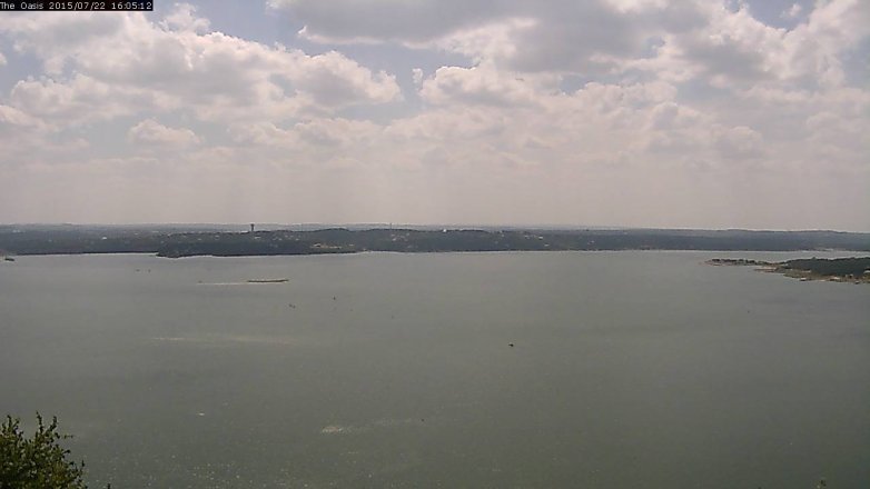 Lake Travis webcam, July 22, 2015 3:10 PM CT