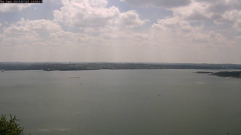 Lake Travis webcam, July 22, 2015 3:15 PM CT