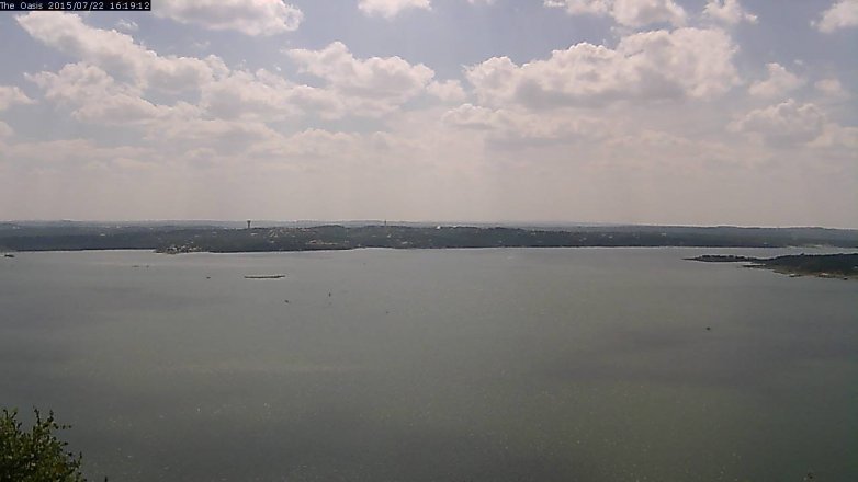 Lake Travis webcam, July 22, 2015 3:25 PM CT