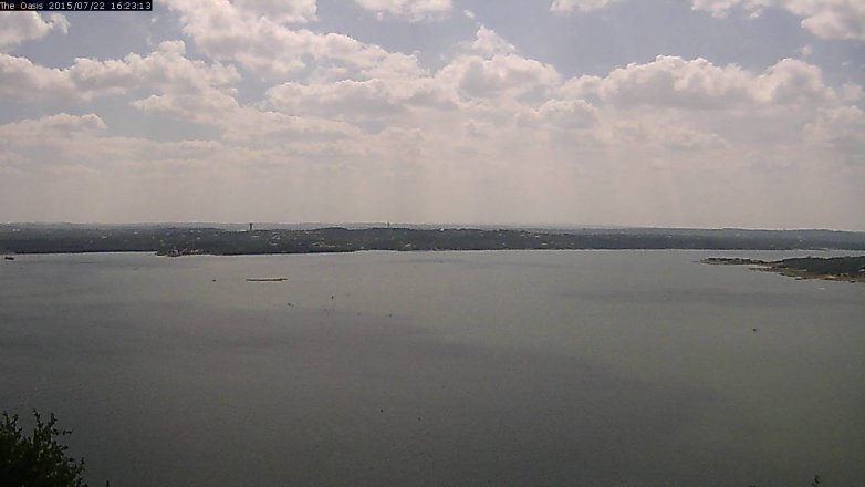 Lake Travis webcam, July 22, 2015 3:30 PM CT