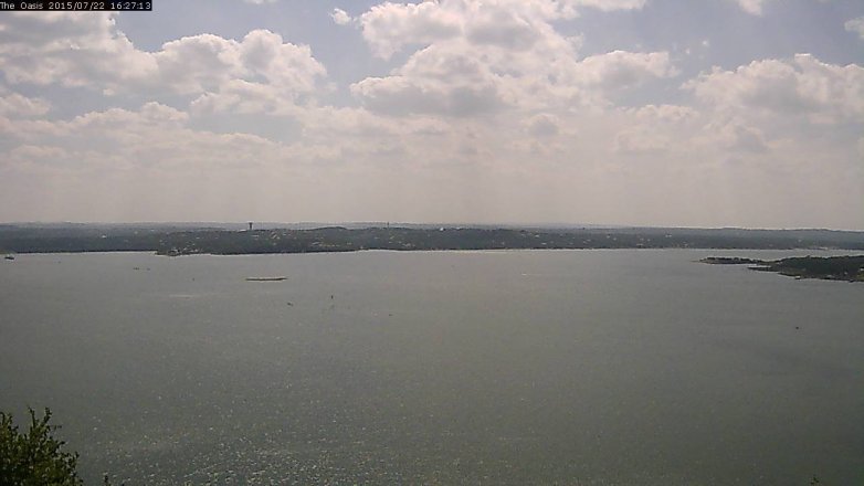 Lake Travis webcam, July 22, 2015 3:35 PM CT