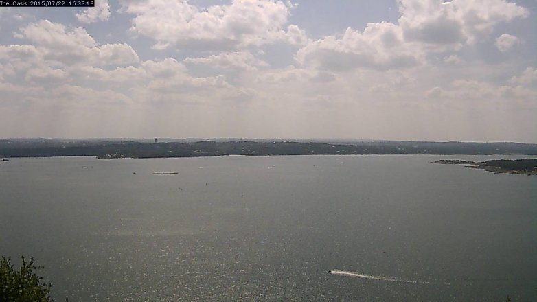 Lake Travis webcam, July 22, 2015 3:40 PM CT