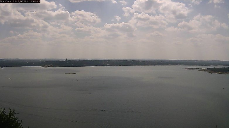 Lake Travis webcam, July 22, 2015 3:50 PM CT