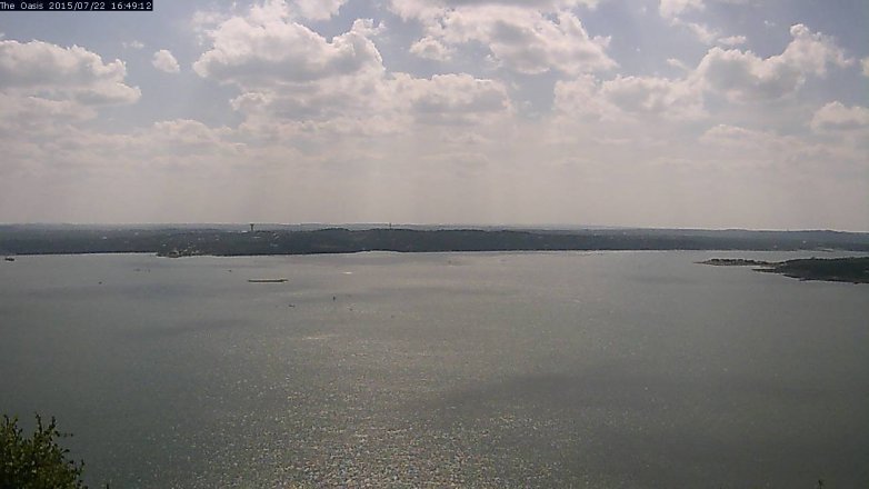 Lake Travis webcam, July 22, 2015 3:55 PM CT