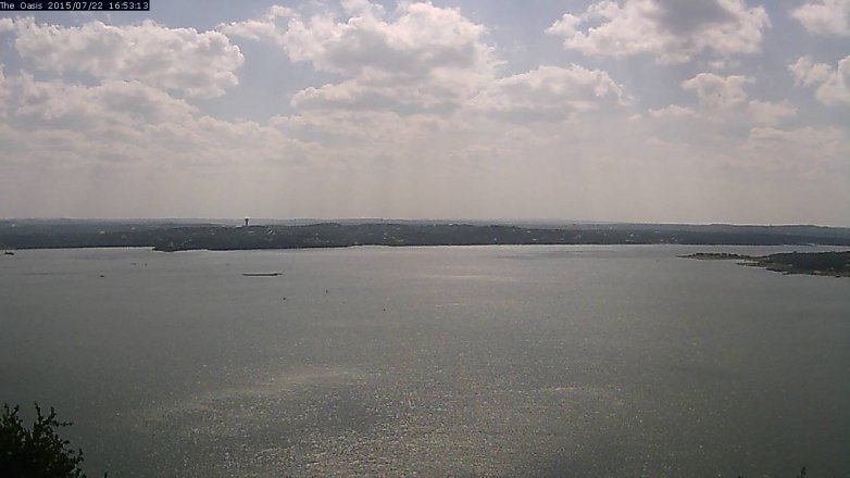 Lake Travis webcam, July 22, 2015 4:00 PM CT