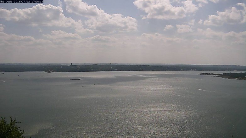 Lake Travis webcam, July 22, 2015 4:10 PM CT