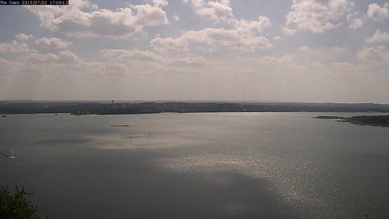 Lake Travis webcam, July 22, 2015 4:15 PM CT