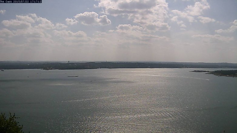Lake Travis webcam, July 22, 2015 4:25 PM CT