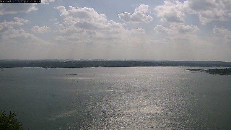 Lake Travis webcam, July 22, 2015 4:30 PM CT