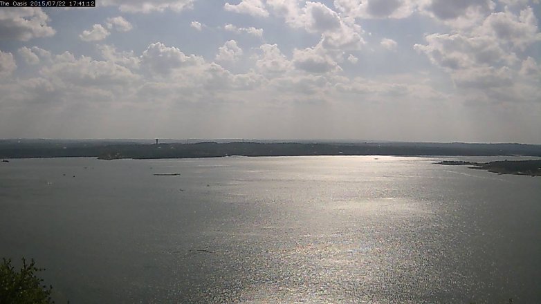 Lake Travis webcam, July 22, 2015 4:45 PM CT