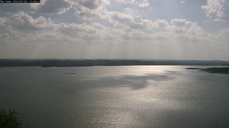 Lake Travis webcam, July 22, 2015 4:55 PM CT