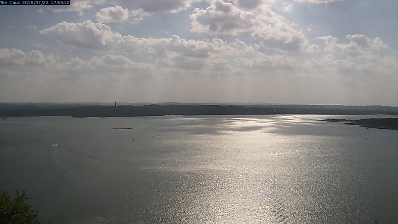 Lake Travis webcam, July 22, 2015 5:00 PM CT