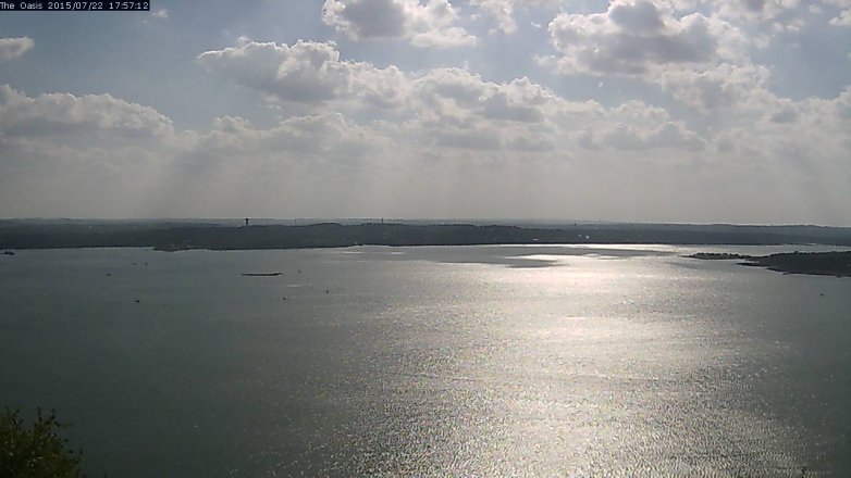 Lake Travis webcam, July 22, 2015 5:05 PM CT