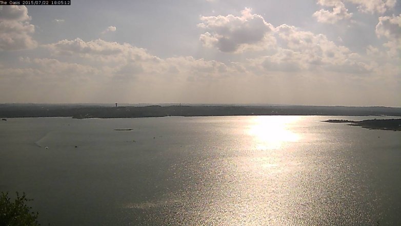 Lake Travis webcam, July 22, 2015 5:10 PM CT